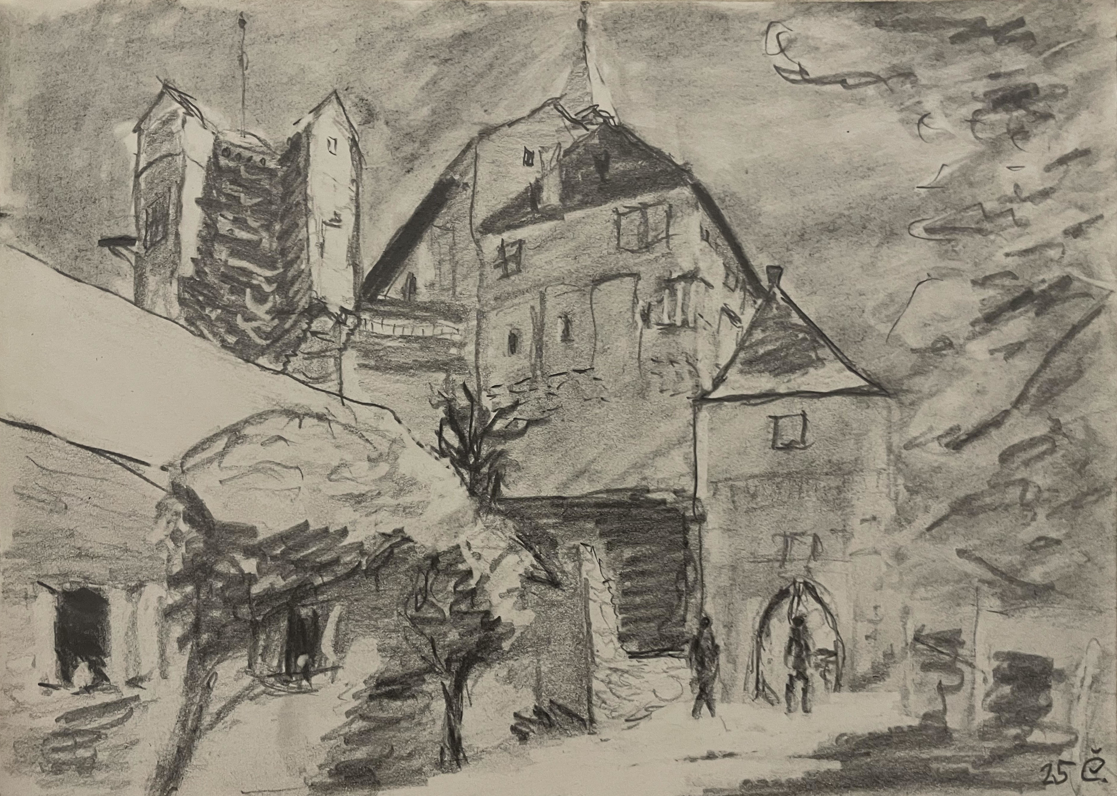 25011 hradPernštejnKresba