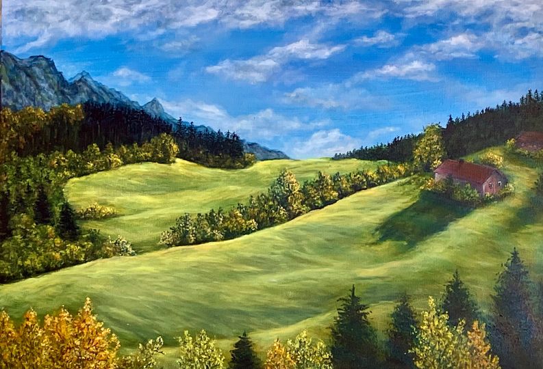 Beskydy 50x70cm.Akryl