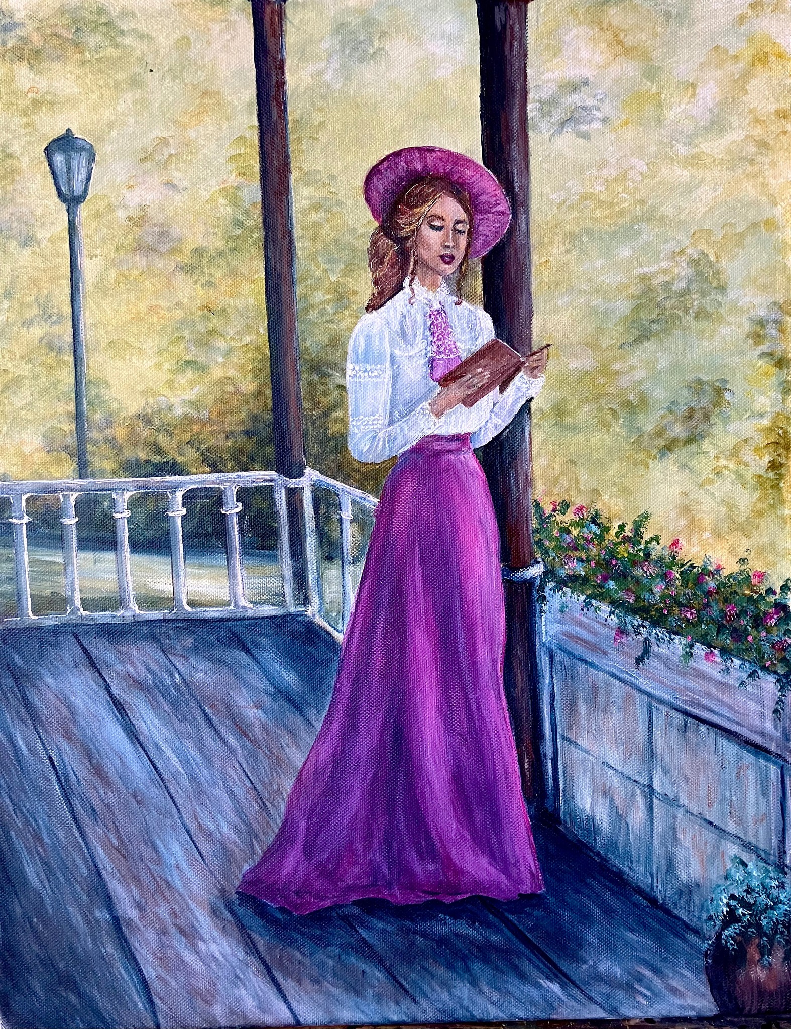Dívka v čase minulém.50x40cm akryl