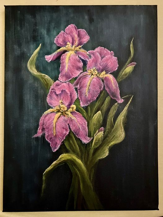 Kosatce 40x30cm akryl