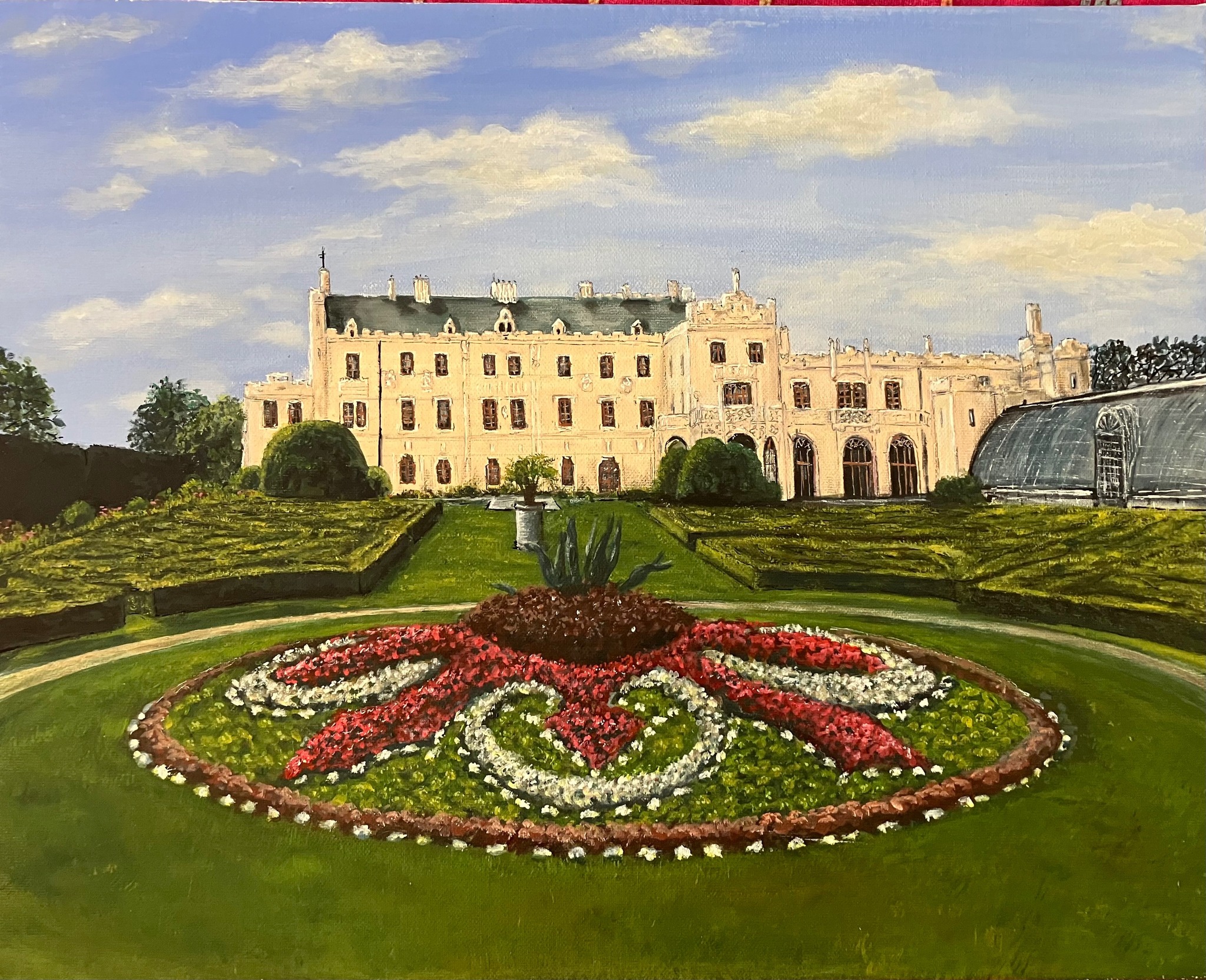 Lednice .Akryl 50x70 cm