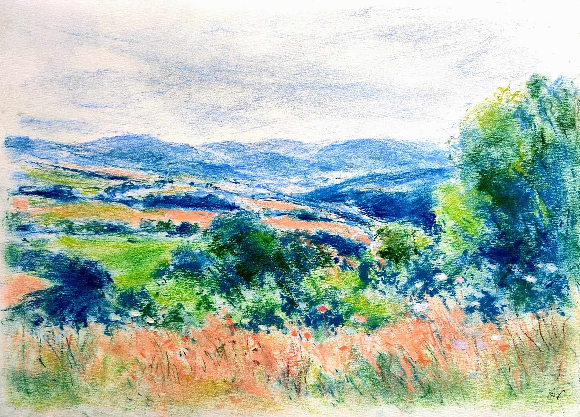 Vysočina, nad obcí Hluboké